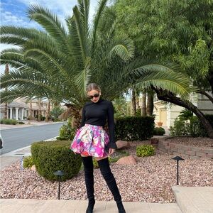 235 ‘Noa’ Floral Pink Skirt (with shorts underneath)